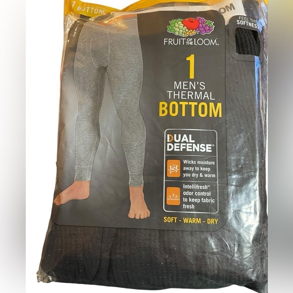 MENS THERMAL BOTTOMS BY FRUIT OF THE LOOM, XL